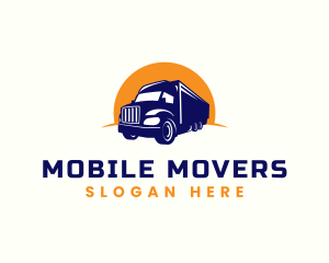 Logistics Truck Transport logo design