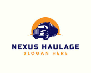 Logistics Truck Transport logo design