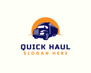 Logistics Truck Transport logo design