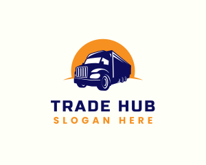 Logistics Truck Transport logo design