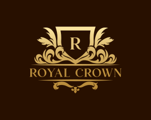 Expensive Kingdom Crest Shield logo