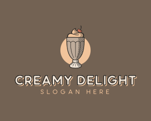 Ice Cream Sundae Dessert logo