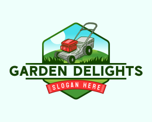 Lawn Mower Landscaping logo design