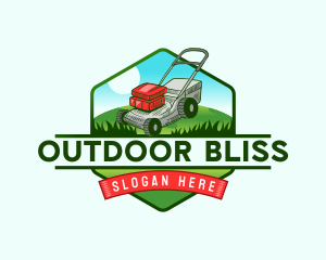 Lawn Mower Landscaping logo design