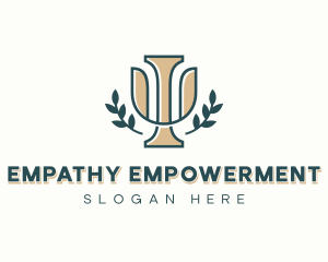 Therapy Psychology Wreath logo design