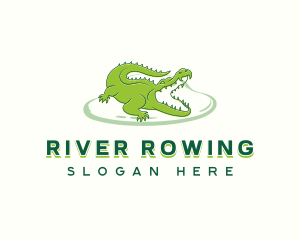 Crocodile Alligator Swamp logo design