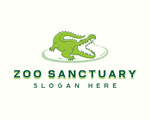 Crocodile Alligator Swamp logo design