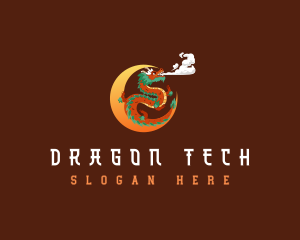 Ancient Mythical Dragon logo design