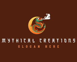 Ancient Mythical Dragon logo design