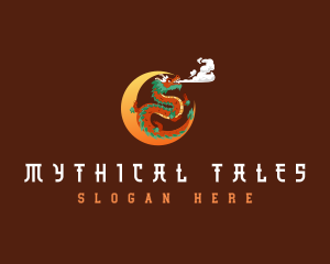 Ancient Mythical Dragon logo design