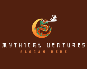 Ancient Mythical Dragon logo design