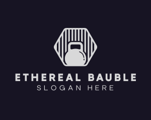 Hexagon Fitness Kettlebell  logo design