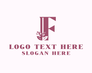 Floral Spa Letter F Logo