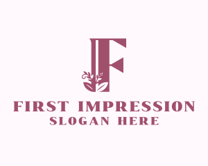 Floral Spa Letter F logo design