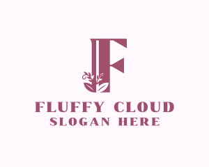 Floral Spa Letter F logo design