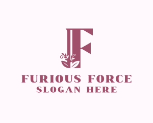 Floral Spa Letter F logo design