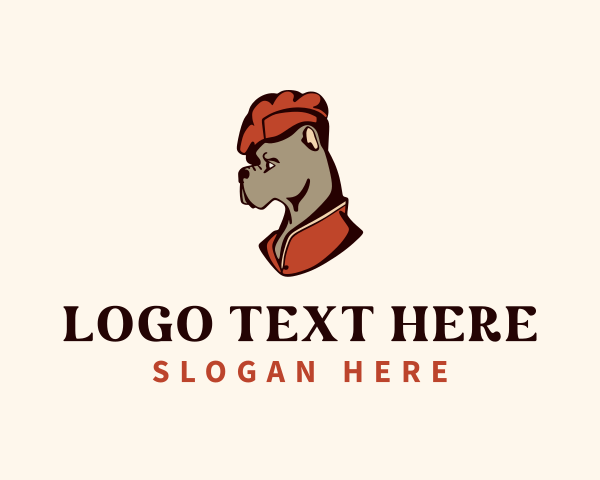 Stylish Bulldog Pet logo