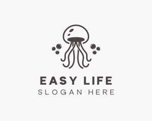 Sea Wild Jellyfish logo design