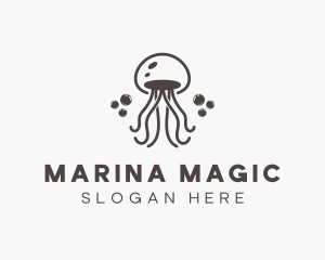 Sea Wild Jellyfish logo design