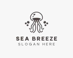 Sea Wild Jellyfish logo design