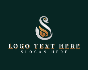 Elegant Swan Letter S logo