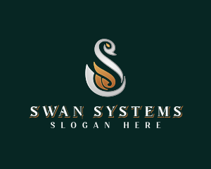 Elegant Swan Letter S logo design