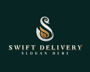 Elegant Swan Letter S logo design