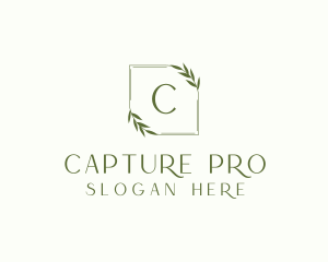 Aesthetic Leaf Frame logo design