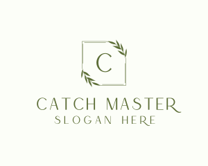 Aesthetic Leaf Frame logo design