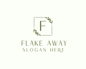 Aesthetic Leaf Frame logo design