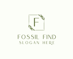 Aesthetic Leaf Frame logo design