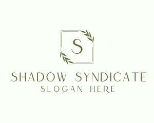 Aesthetic Leaf Frame logo design