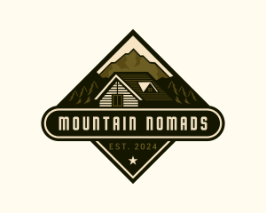 Cabin Mountain Camping logo design