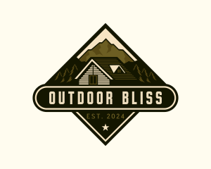 Cabin Mountain Camping logo design