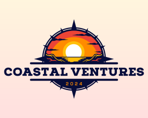 Compass Beach Getaway logo design