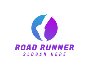 Runner Foot Marathon logo design