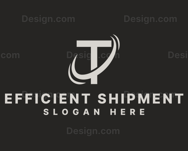 Logistics Swoosh Letter T Logo