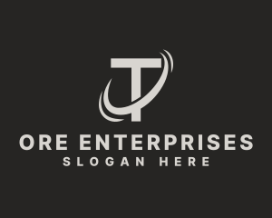 Logistics Swoosh Letter T logo design