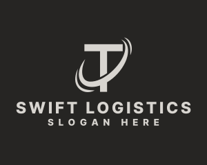 Logistics Swoosh Letter T logo