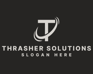 Logistics Swoosh Letter T logo design