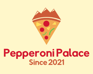 Mountain Pizza Slice logo