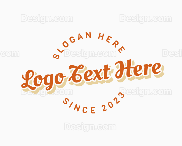 Retro Script Business Logo