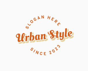 Retro Script Business logo design