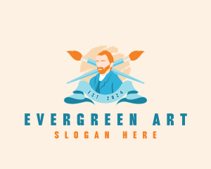 Paintbrush Art Gallery logo design