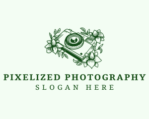 Floral Photography Camera logo design