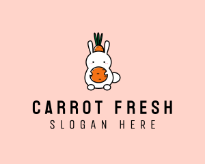 Bunny Carrot Hat logo design