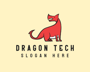 Dragon Dinosaur Cartoon logo