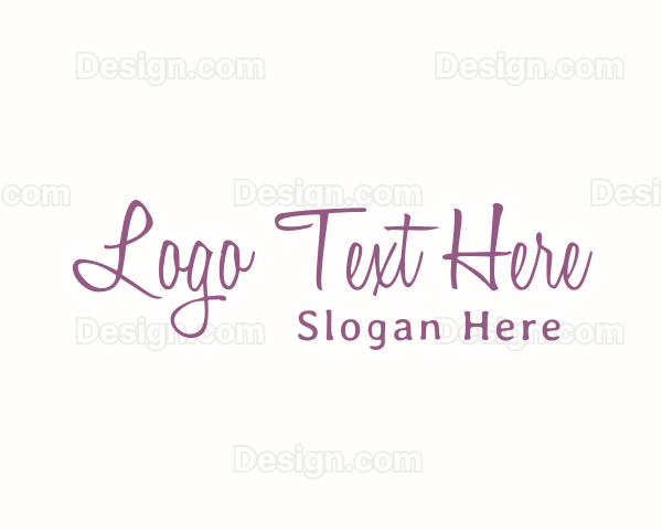 Feminine Signature Wordmark Logo