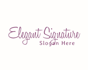 Feminine Signature Wordmark logo