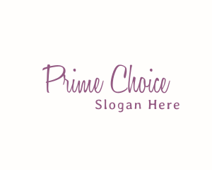 Feminine Signature Wordmark logo design